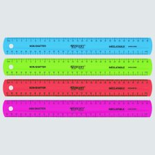 Westcott 12" Plastic Ruler, Assorted Colours