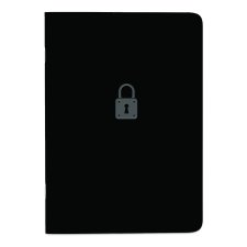 Blueline Password Notebook, 5" x 3-1/2", Black