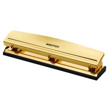 Bostitch Executive Three-Hole Punch, Gold
