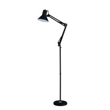 Bostitch Office Swing Arm LED 72" Floor Lamp, Black