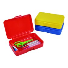 Deflecto Antimicrobial Pencil Box, Blue