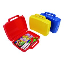 Deflecto Antimicrobial Storage Case, Blue