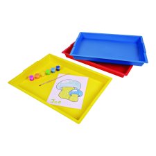 Deflecto® Finger Paint Tray, Red