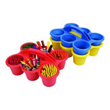 Deflecto® 6 Cup Caddy, Red