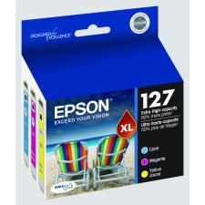 Epson 127 Colour Ink Cartridges, Extra High-Capacity, 3/pkg