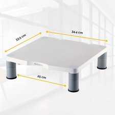 Fellowes Standard Adjustable Monitor Riser, Platinum