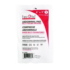First Aid Central® Abdominal Pad, 5" x 9"