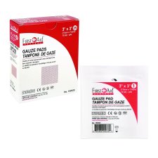 First Aid Central® Gauze Pads, 3" x 3", 25/pkg