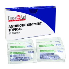 First Aid Central® Antibiotic Ointment-Bacitracin Zinc Pouches, 12/pkg