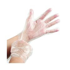 Globe Disposable Deli Gloves, Large, Clear