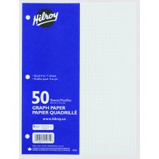 Hilroy Graph Paper, Quad, 50/pkg