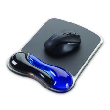 Kensington Duo Gel Mouse Pad Wrist Rest, Black/Blue