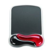 Kensington Duo Gel Mouse Pad Wrist Rest, Black/Red