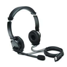 Kensington® Headphones Hi-Fi USB with Mic, Black