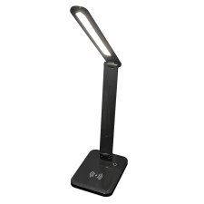 Merangue Desk Lamps with Charger, Black