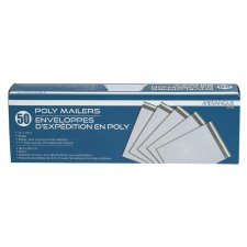 Merangue Poly Mailers, 12" x 15-1/2", White