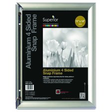 Seco Snap Frame Sign Holder, 11" x 14", Silver