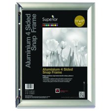 Seco Snap Frame Sign Holder, 11" x 17", Silver