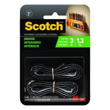 Scotch Indoor Fasteners, 3/4" x 18", Black