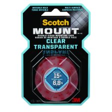 Scotch-Mount Clear Double-Sided Mounting Tape