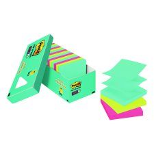 Post-it Super Sticky Pop-up Notes Cabinet Pack, 3" x 3", Assorted Colours, 18 pads/pkg