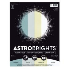 Neenah Astrobrights Cover Stock, 65 lb, 8-1/2" x 11", Assorted Metallic Colours