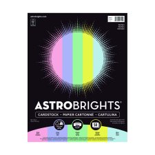 Neenah Astrobrights Cover Stock, 65 lb, 8-1/2" x 11", Assorted Pastel Colours