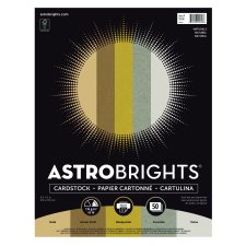 Neenah Astrobrights Cover Stock, 65 lb, 8-1/2" x 11", Assorted Natural Colours