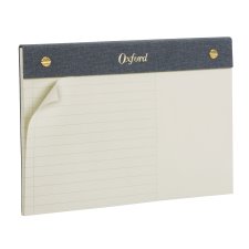 Oxford Heritage Vintage Desk Notepad, 8-1/2" x 6", Ivory, 60 sheets/pad