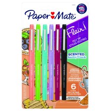 Paper Mate Flair Scented Markers, Assorted Colours, 6/pkg