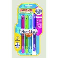 Paper Mate InkJoy Stick Pen, 0.7mm, Assorted Colours, 4/pkg