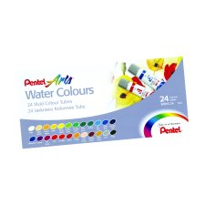 Pentel Arts Watercolours, Assorted Colours,  24/pkg