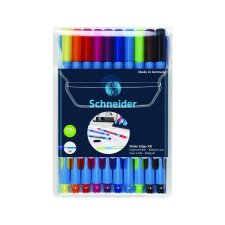 Schneider Slider Edge Ball Point Pens, Assorted Colours, 10/pkg