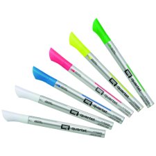 Quartet Glass Board Neon Markers, Fine Tip, Assorted Colours, 6/pkg