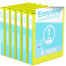 Davis Group Easyview Premium Round Ring Binder, 1", Yellow