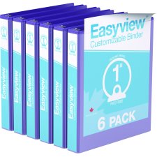 Davis Group Easyview Premium Round Ring Binder, 1", Purple