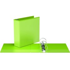 Davis Group Easyview Premium Round Ring Binders, 3", Lime Green, 6/pkg