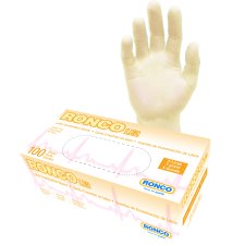 RONCO LE2 Latex Examination Gloves, X-Large, Tan, 100/box
