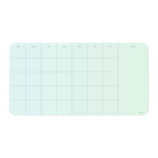 U Brands® Glass Magnetic Dry-Erase Monthly Calendar, 23" x 12"