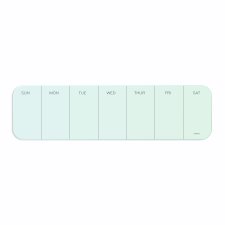 U Brands® Glass Magnetic Dry-Erase Weekly Calendar, 20" x 5-1/2"