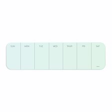U Brands Glass Magnetic Dry-Erase Weekly Calendar, 20" x 5-1/2"