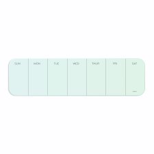 U Brands Glass Magnetic Dry-Erase Weekly Calendar, 20" x 5-1/2"