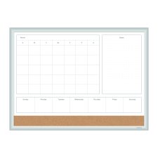 U Brands Pinit 4-in-1 Magnetic Dry-Erase Combo Board, 24" x 18"