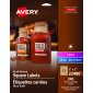 Avery Print-to-the-Edge Square Labels, 2" x 2", Kraft, 240/pkg