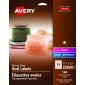 Avery Print-to-the-Edge Oval Labels, 1-1/2" x 2-1/2", Glossy Clear, 144/pkg