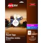 Avery Print-to-the-Edge Printable Tags with Strings, 2" Round, White, 120/pkg