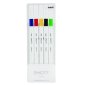 uni-ball Emott Fine Line Markers, 0.4mm, Assorted Colours, 5/pkg