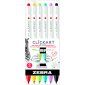 Zebra ClickArt Retractable Markers, Bullet Tip, Assorted Colours, 6/pkg
