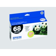 Epson 68 Ink Cartridges, Black, 2/pkg