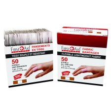 First Aid Fabric Bandages, 1" x 3", 50/pkg